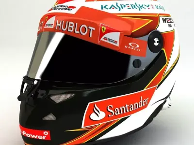 2014 Kimi Raikkonen Schuberth F1 Helmet Low-poly 3D model