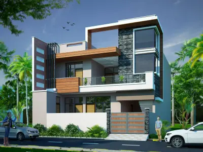 House Model modern design in chennai 3D model