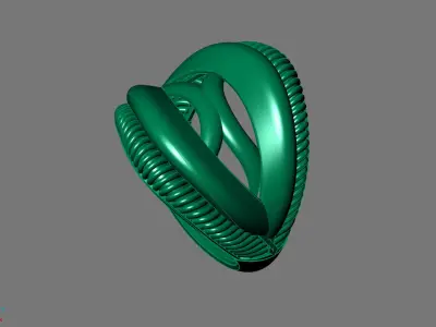 Women Ring Plain Ring Ready STL 3DM Models Womens Rings 3D print model 2
