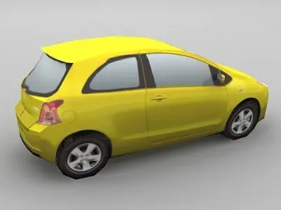 TOYOTA YARIS Low-poly 3D model by petomavar