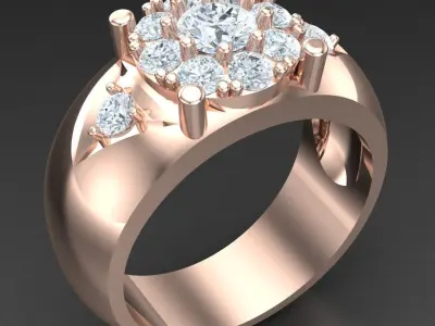 Luxury Men Rings Designs 5MR054 3D print model