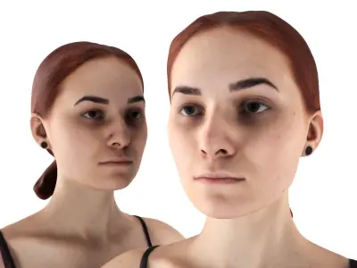 Girl with tattoo on hip 47 Low-poly 3D model