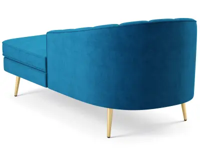 Allier Velvet Chaise Lounge 3D model