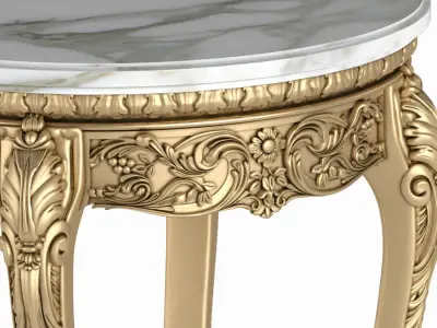  CLASSICAL ROUND SIDE TABLE 3D model