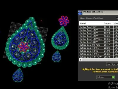 Luxury Pendant And Earrings For Women Fashion 3d Printable Model 3D print model