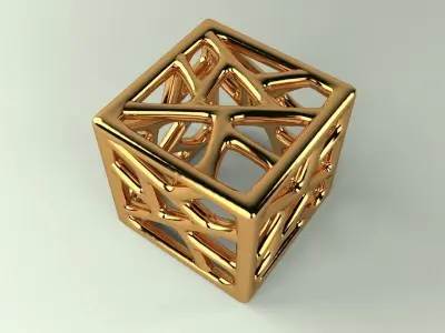 Decorative Art Sculpture Lamp Low-poly 3D model