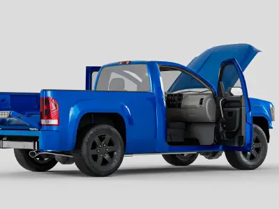 GMC Seirra 2013 Low-poly 3D model