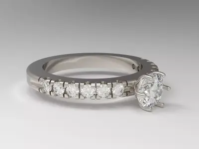 diamond ring Free 3D print model shop