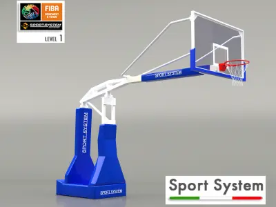 Portable basketball stand 3D model
