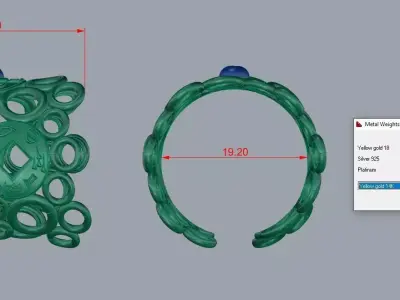Elegant Ring Jewelry Brand Luxury 3D print model