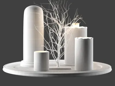 candle decorative  3D model