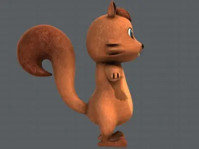 Squirrel V01 Low-poly 3D model
