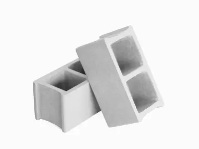 Concrete Construction Blocks 02 Low-poly 3D model