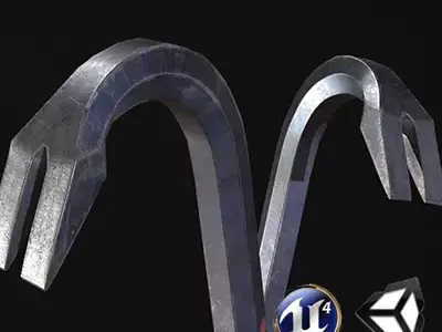 Crowbar Low-poly 3D model