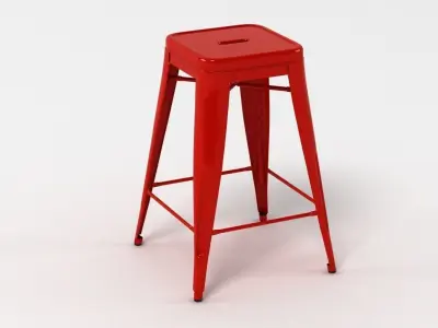 Tolix Bar Stool 3D model