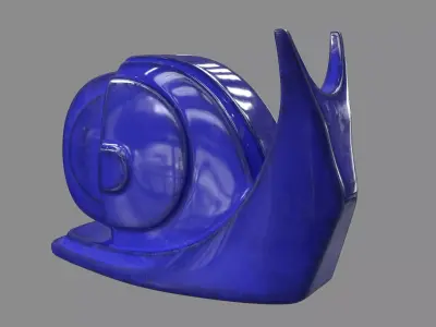 Cobalt Snail 3D model