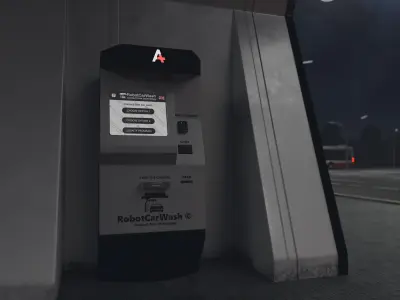 Automated Car Wash Low-poly 3D model