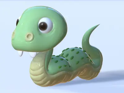 Cartoon Snake 3D model