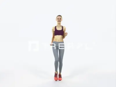 Beauty 03H Running Jogging Sports Woman Low-poly 3D model