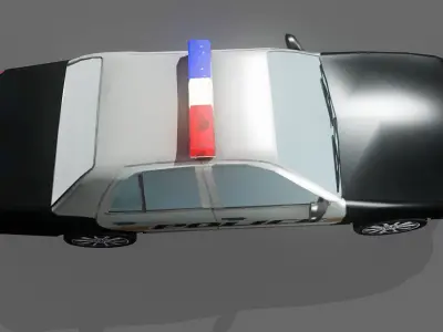 Police car Low-poly 3D model by DESIGNTRIX - Low-poly