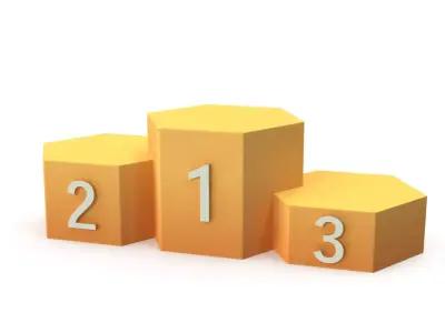 Cartoon podium 3D model