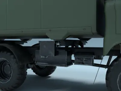 Military Truck IFA W 50 Low-poly 3D model