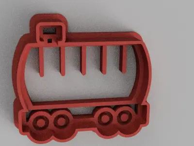 SET 5 COOKIE CUTTER 3D print model train car life 3D print model