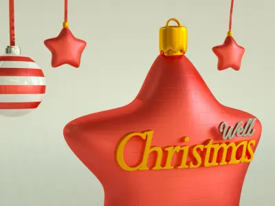 Christmas  3D  star model 3D model