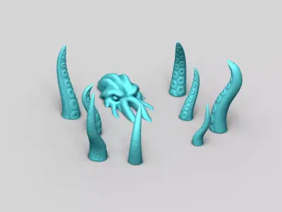 The Kraken - Sea Monster Creative Decoration - STL Printable 3D print model