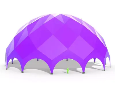 Solid Triangulated Dome Structure v2  3D model