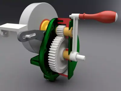 Hand Operation Grinder 3D print model