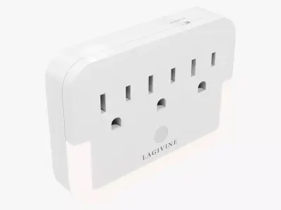 LAGIVINE Multiplug Wall Mount Outlet Extender - Night Light 3D model