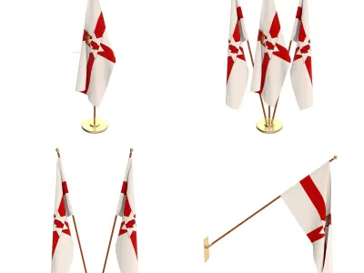 Northern Ireland Flag Pack 3D model