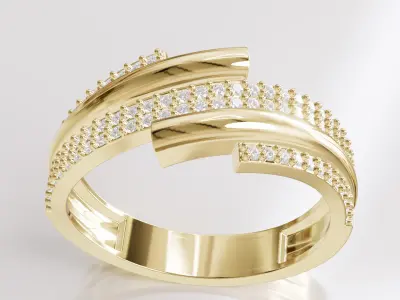 Jewelry Diamond Ring Model RG41 Free 3D print model