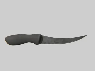 Knife black Low-poly 3D model