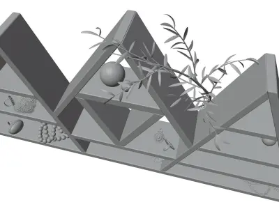 Triangular shelf HG2 3D model