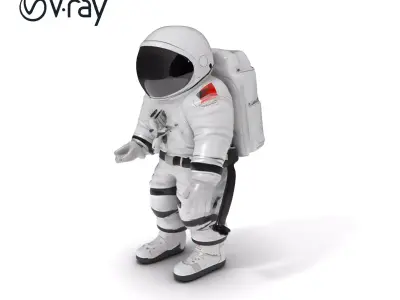 Astronaut Suit D Model Pack Low-poly 3D model