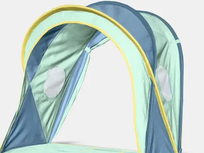ELDFLUGA Bed tent Low-poly 3D model