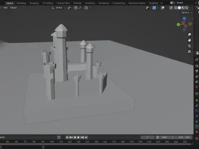 Low poly castle Free low-poly 3D model purchase