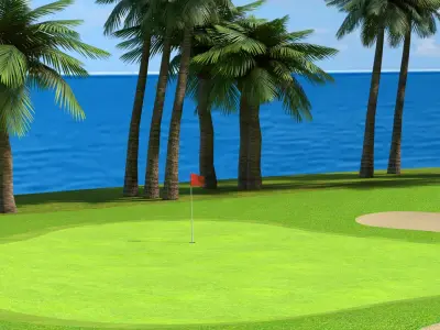 Tropical Golf Course 3D model