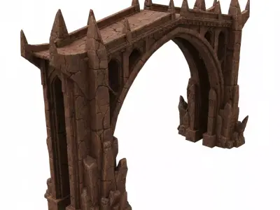 Orc Bridge Low-poly 3D model