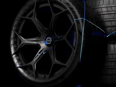 High-poly Brixton Forged MW03 wheel model  3D model
