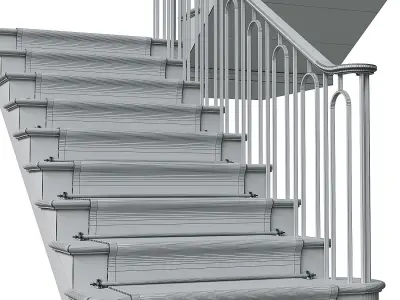 Neoclassical staircase 3 3D model