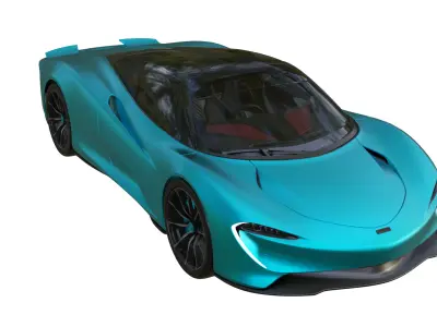 McLaren Speedtail Low-poly 3D model