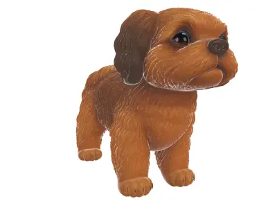 Cute Puppy Figurine Dog 3D print model