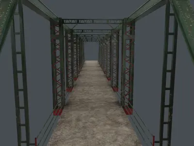 Metal Bridge Game Ready PBR Low-poly 3D model