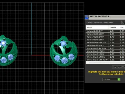 DAIDAN ZARCON EARRING 3D PRINTABLE-MODEL  3D print model
