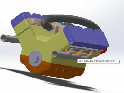 V6 ENGINE 3D model