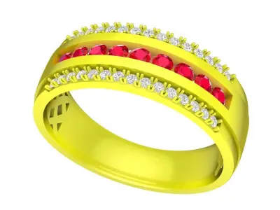A4541 Luxury Diamond Fashion Women Band Ring 3D print model
