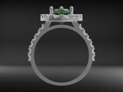 Pear Shaped jewellry Ring 3D print model